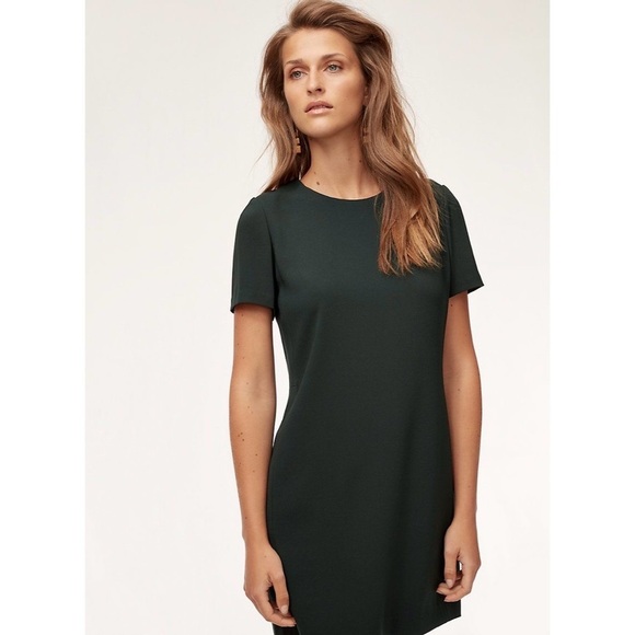 Aritzia Dresses & Skirts - Aritzia Babaton Patricio Crepe Shift Dress in Green size 6